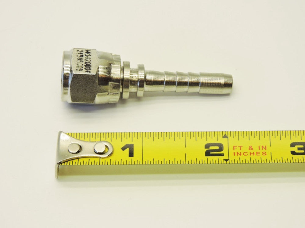 QTY 5 ZEC JIC 37 Degree Swivel Female 1/4" Hose x 1/2"-20 UNF Stainless Steel