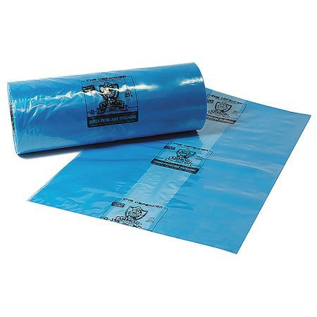 Armor Poly Pb4b343365d Vci Bags, 34" X 33", 4 Mil, Blue, None, 50 Pk