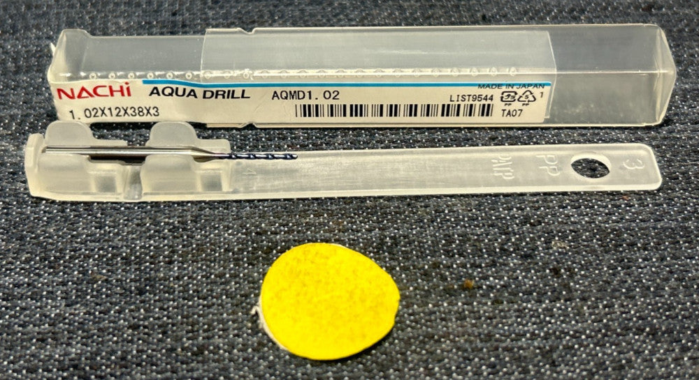 NACHI  2 FLUTE  DRILL BIT L9544 AQMD1.02  1.02 X 12 X 38 X 3