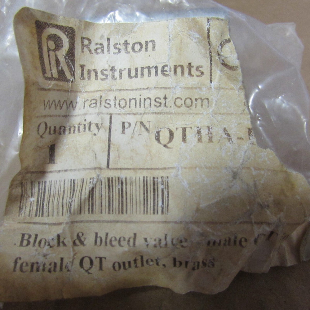RALSTON, QTHA-BLB0-HC, BRASS BLOCK & BLEED VALVE, NEW! MAKE OFFER!