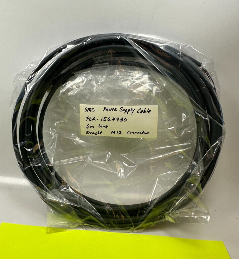 SMC PCA-1564930 Power Supply Cable Straight M12 5pin 6m Long - New Fast Ship