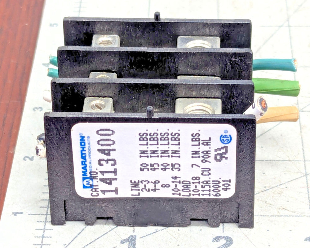 Marathon 1413400 Power Terminal Block, Panel Mount WORKING PULL [Z3B7]#18