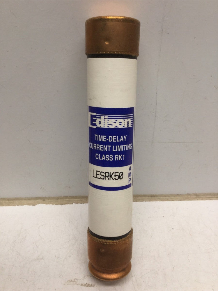 Edison LESRK50 50 AMP 600V Class RK1 Fuse Time Delay Current Limiting