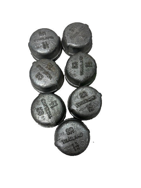 1 1/4 THAILAND IRON PIPE CAPS LOT OF 7