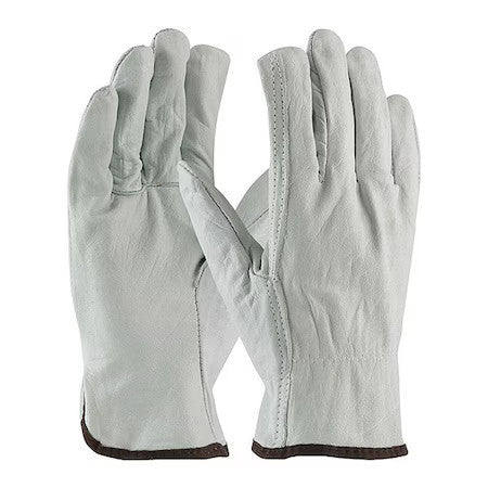 Pip 68-105/S Leather Drivers Gloves, Cowhide, Shirred Slip-On, Straight Thumb,