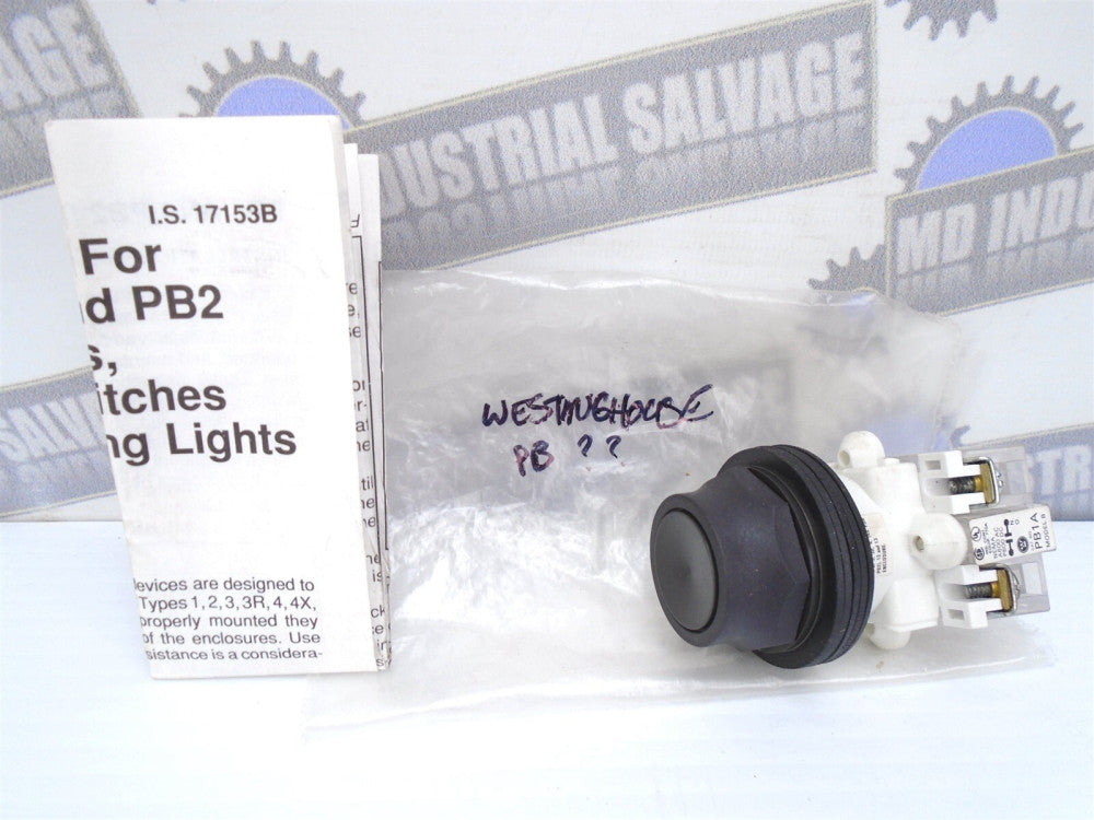 Westinghouse - 1 NO Contact PB1A Model B - Flush Standard Push Button - (NEW)
