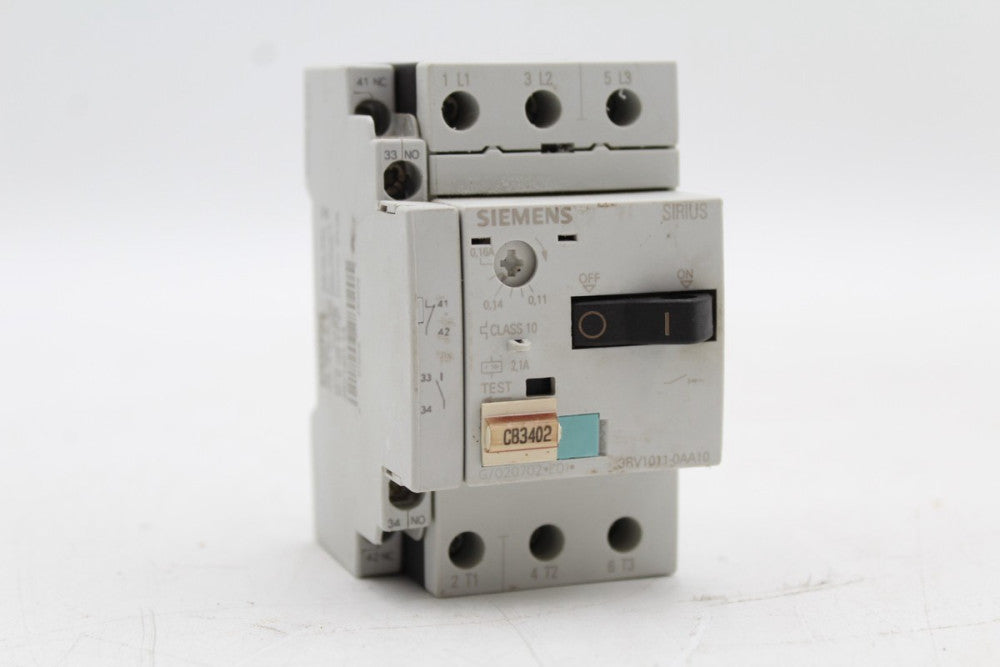 Siemens 3RV1011-0AA10 .11-.16 Amp Circuit Breaker