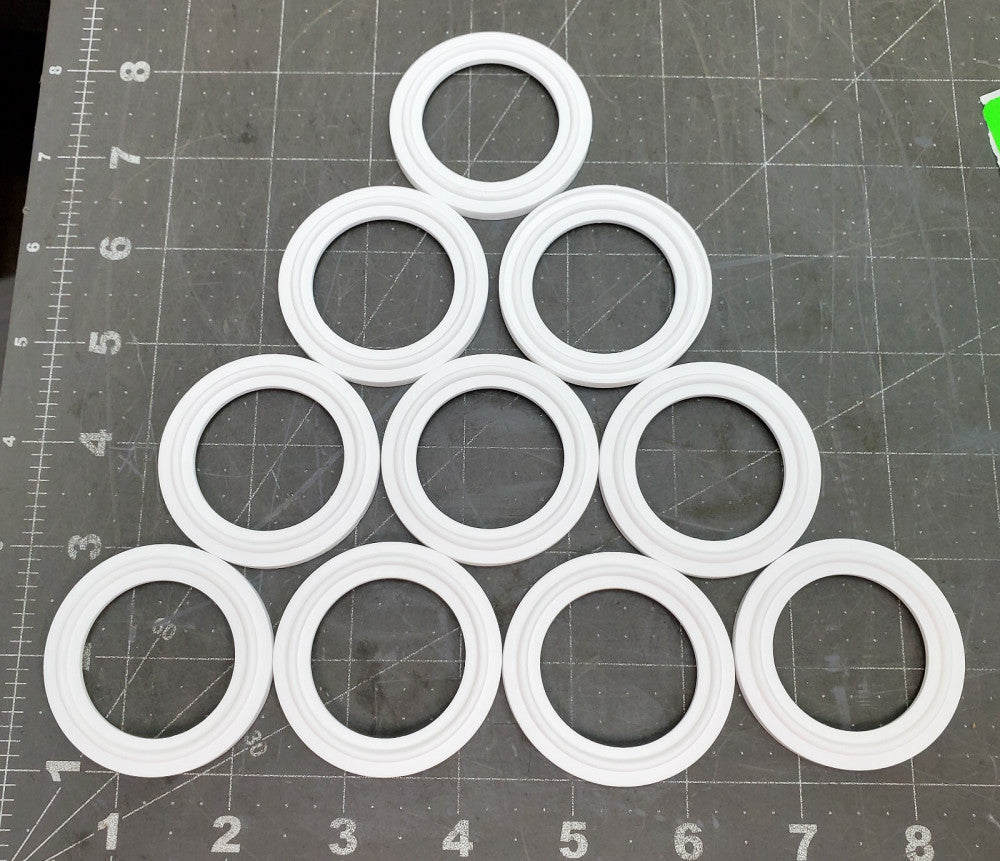 10 WHITE SILICONE TRI CLAMP SANITARY GASKETS 1-1/2" TRICLAMP TRI-CLOVER [Z5S5]