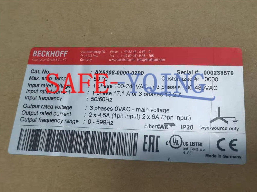 NEW BECKHOFF AX5206-0000-0200 AX520600000200