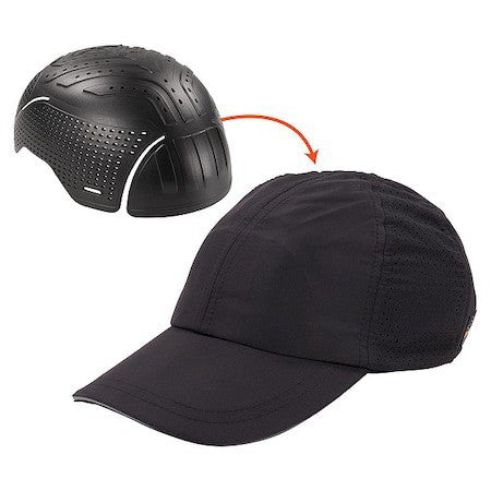 Ergodyne 8947 Bump Cap, Baseball, Polyethylene, None Suspension, Fits Hat Size