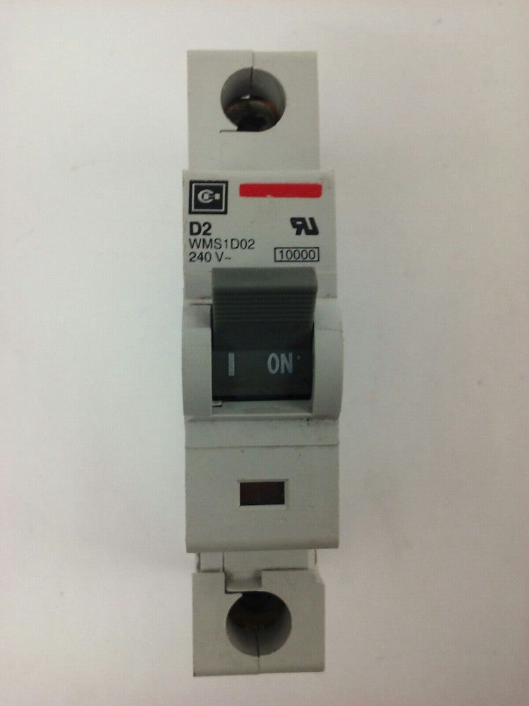 CUTLER HAMMER D2, WMS1D02, 2A, 240V, 1P, 277@6KA,240/415V@10KA, NEW SURPLUS,WMS2