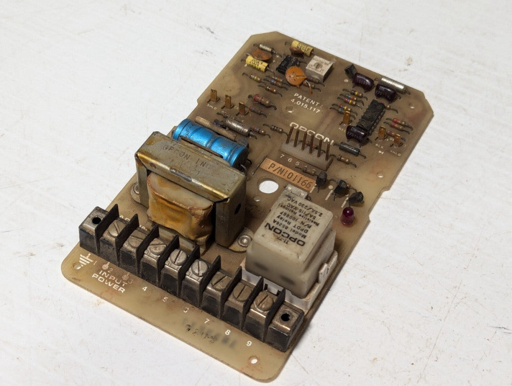 Opcon 101166 Control Board as pictured, somewhat dirty, from a closing facility