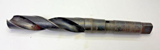 #4 MORSE TAPER SHANK 1-9/32" DRILL BIT, SPIRAL 2 FLUTE, OAL 12-1/4"