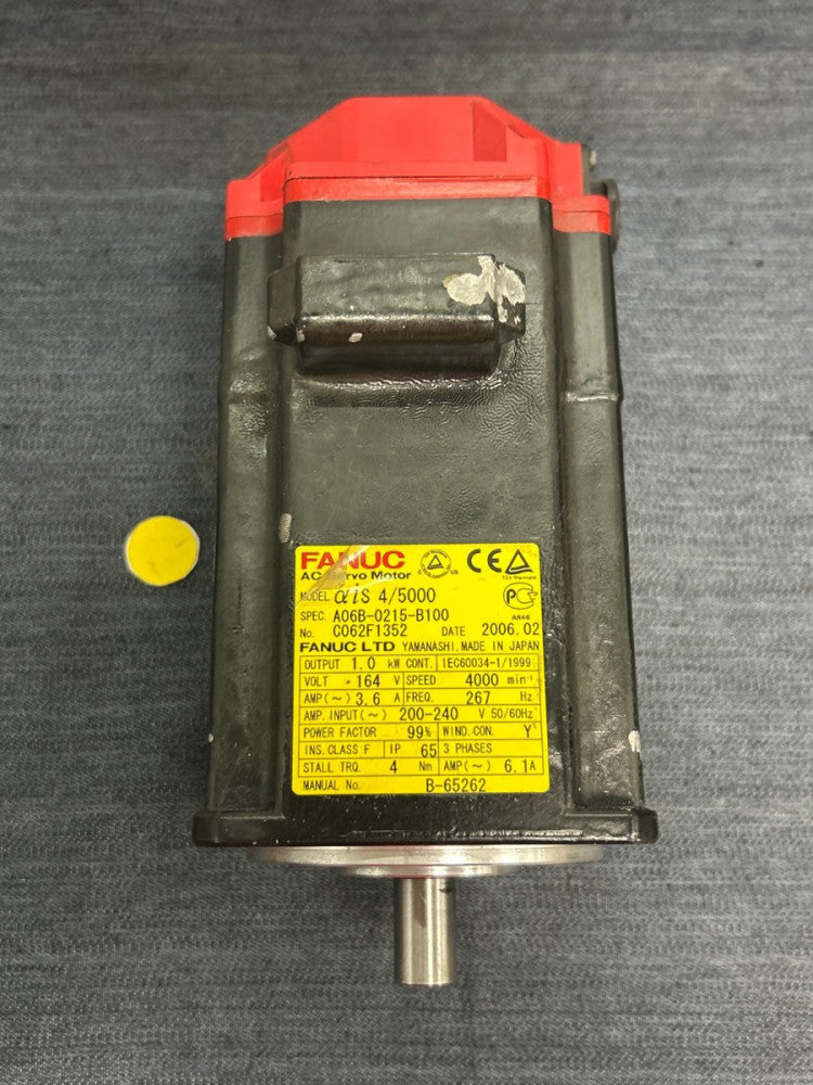 FANUC AC SERVO MOTOR A06B-0215-B100  C062F1352
