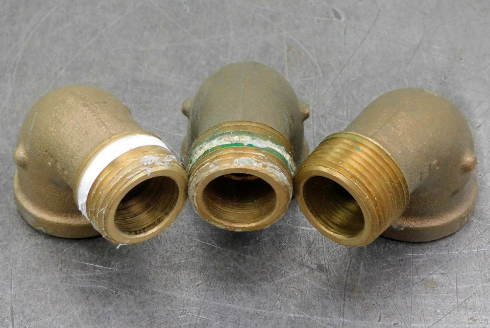 Lee 90° Brass Street Elbow 3/4" NPT Lot of Three (3)