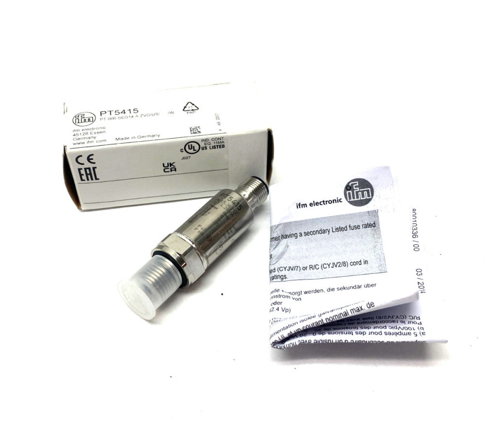 Ifm PT5415 Pressure Transmitter PT-006-SEG14-A-ZVG/US/ /W