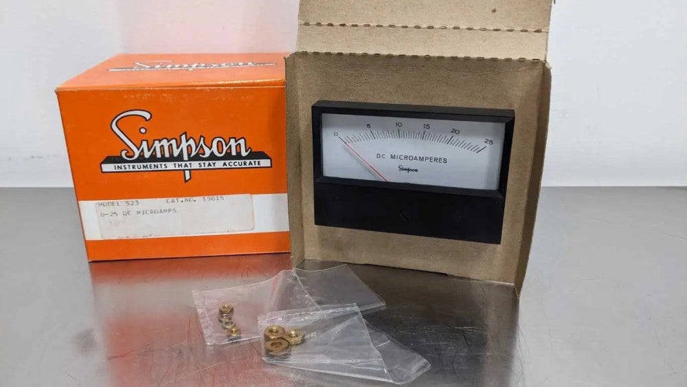 Simpson 523 Panel Meter 0-25 DC Microamps Cat No 15015