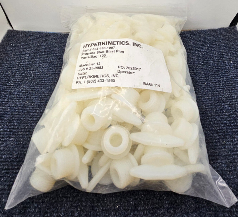 (QTY 100) Hyperkinetics 033-498-1007 Propane Shot-Blast Plug
