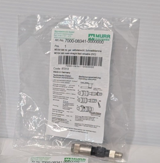Murr Elektronik 7000-08341-0000000 MOSA M8 Male Straight Field-Wireable Connect