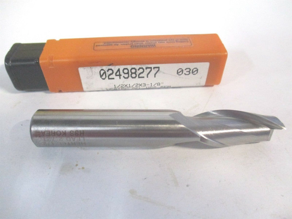 (E103003202) 1/2" x 1" x 1/2" x 3-1/8" OAL HSS 2 Flute Square End Mill 