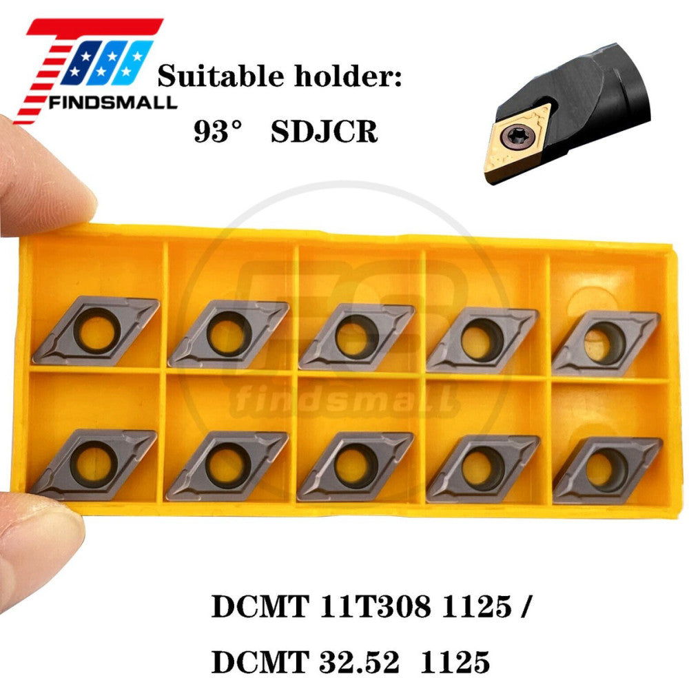 10pcs DCMT11T308 DCMT32.52 Carbide Turning Insert Blade for Lathe Holder