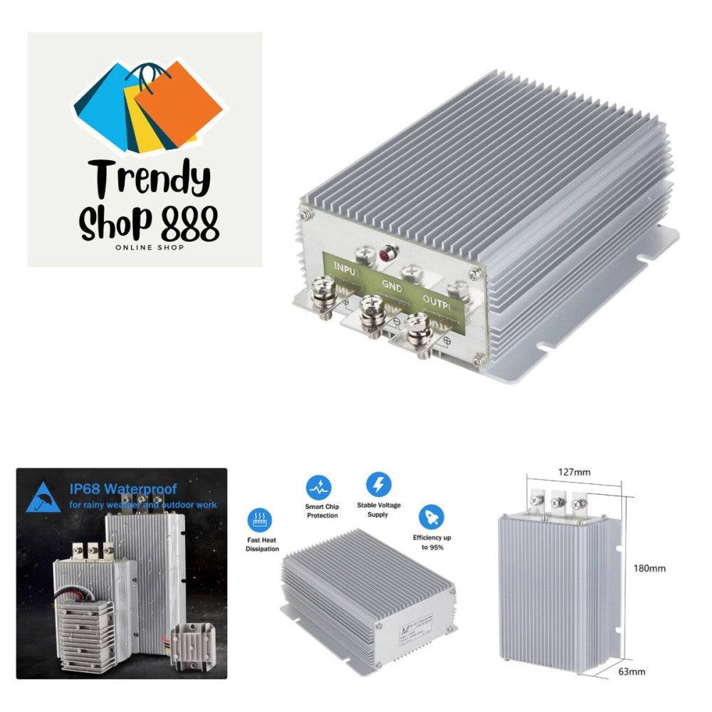 Voltage Converter DC 24V to 12V 60A 720W Step Down Voltage Converter Regulato...