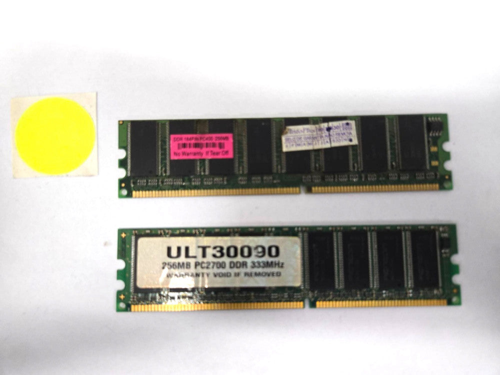 ASSORTMENT OF MEMORY RAM CIRCUIT BOARDS   256MB    LOT OF 2