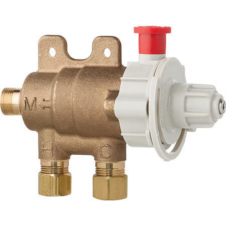 Chicago Faucet 131-Fmab Mixing Valve,4.6 Gpm,3-1/2" H,4-7/8" W
