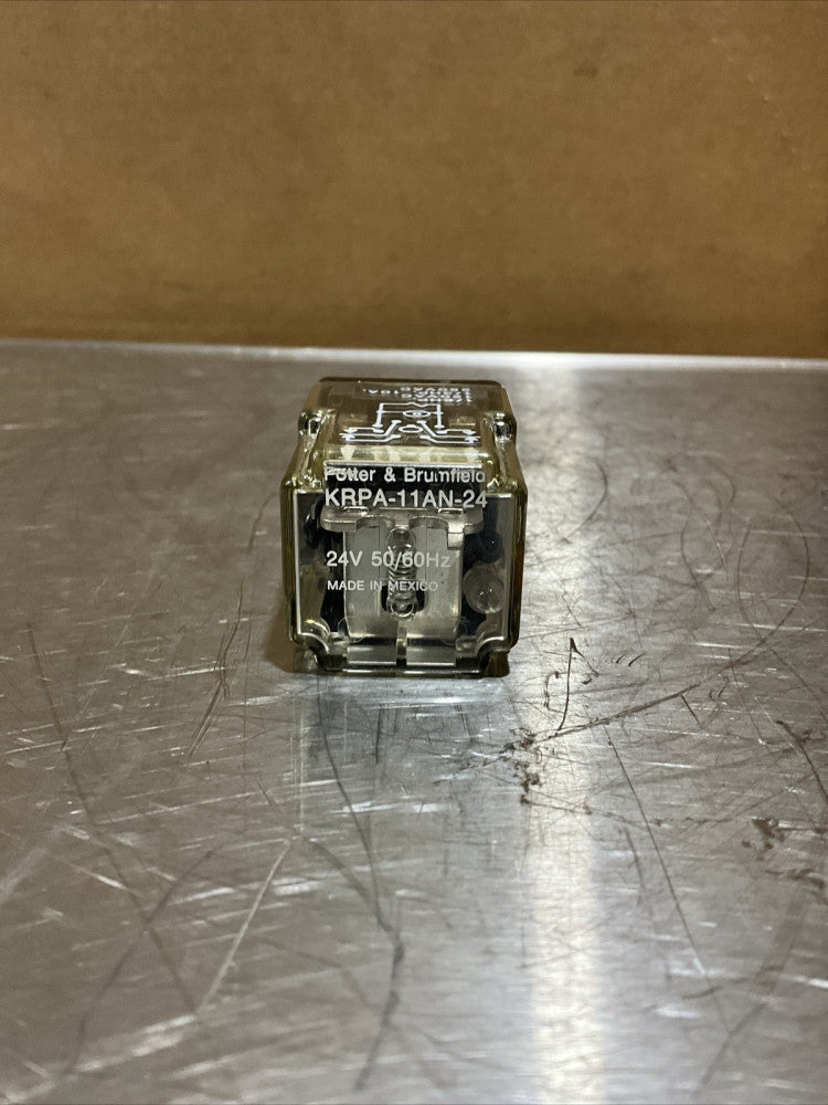 Potter & Brumfield, KRPA-11AN-24, Relay, 24V, 50/60 Hz, 1/6 HP, 120-250VAC, NOS