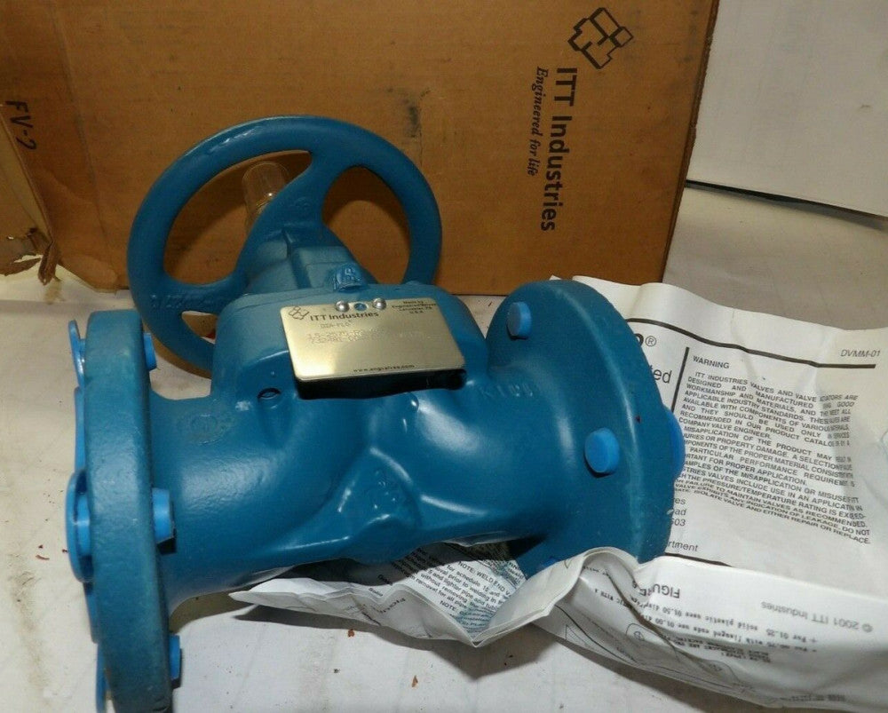 NEW ITT DIA-FLO 1-1/2" HANDWHEEL OPERATED FLANGED DIAPHRAM VALVE 1.5-2575-R2-903