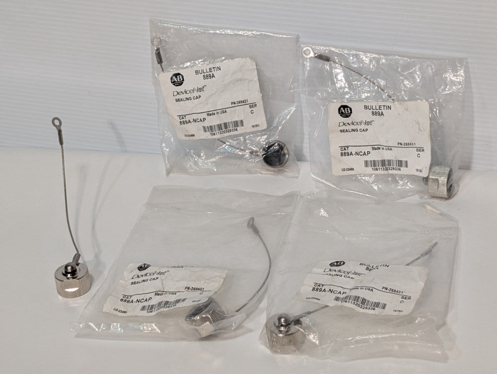 Lot of 5: Allen-Bradley 889A-NCAP Ser C Sealing Caps, 268431, Made in USA