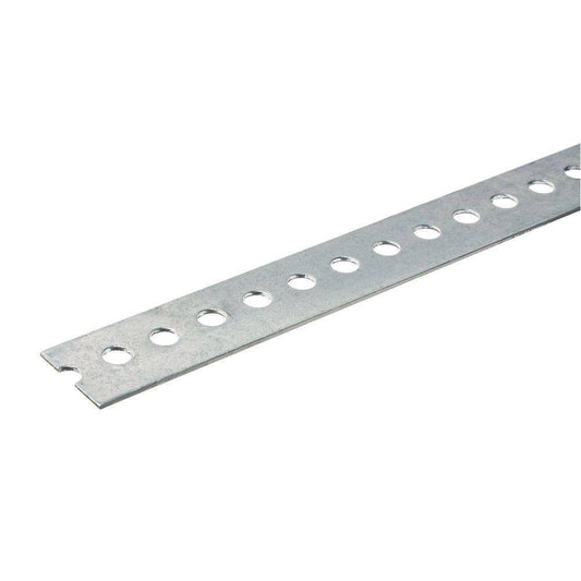 1-3/8 In. X 36 In. Zinc Steel Punched Flat Bar with 1/16 In. Thick