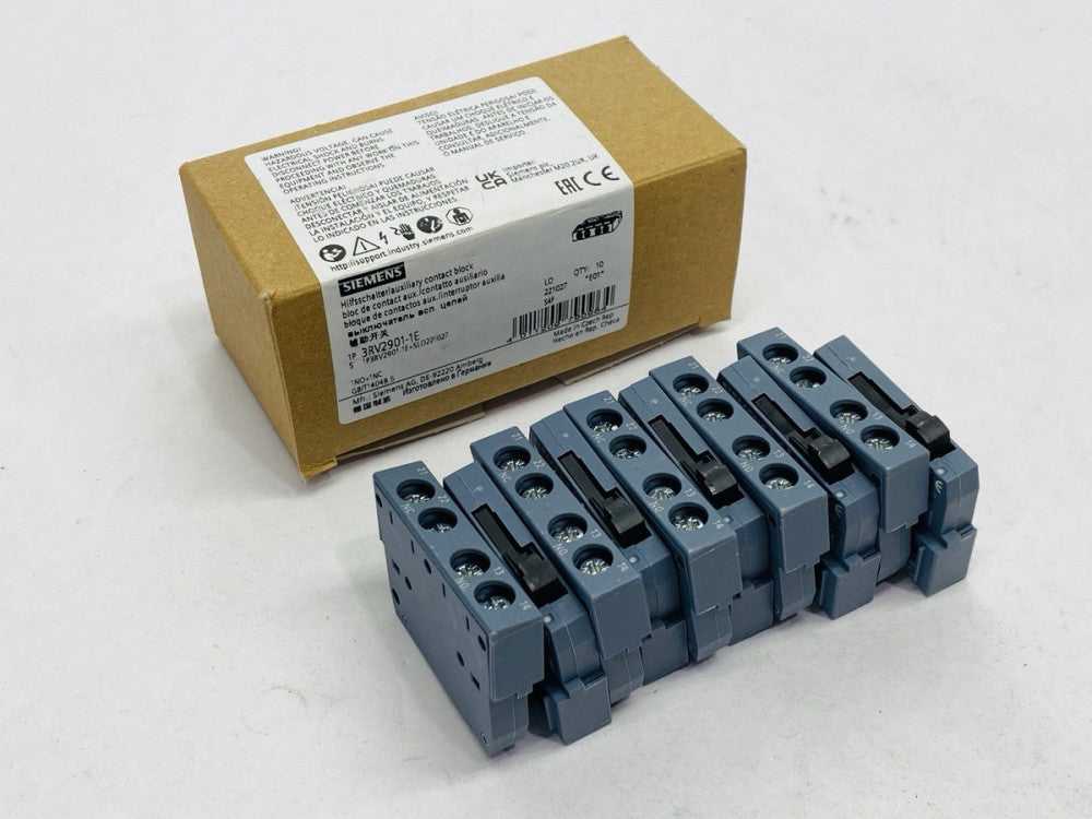 Siemens 3RV2901-1E Auxiliary Contact Block Switch LOT OF 10