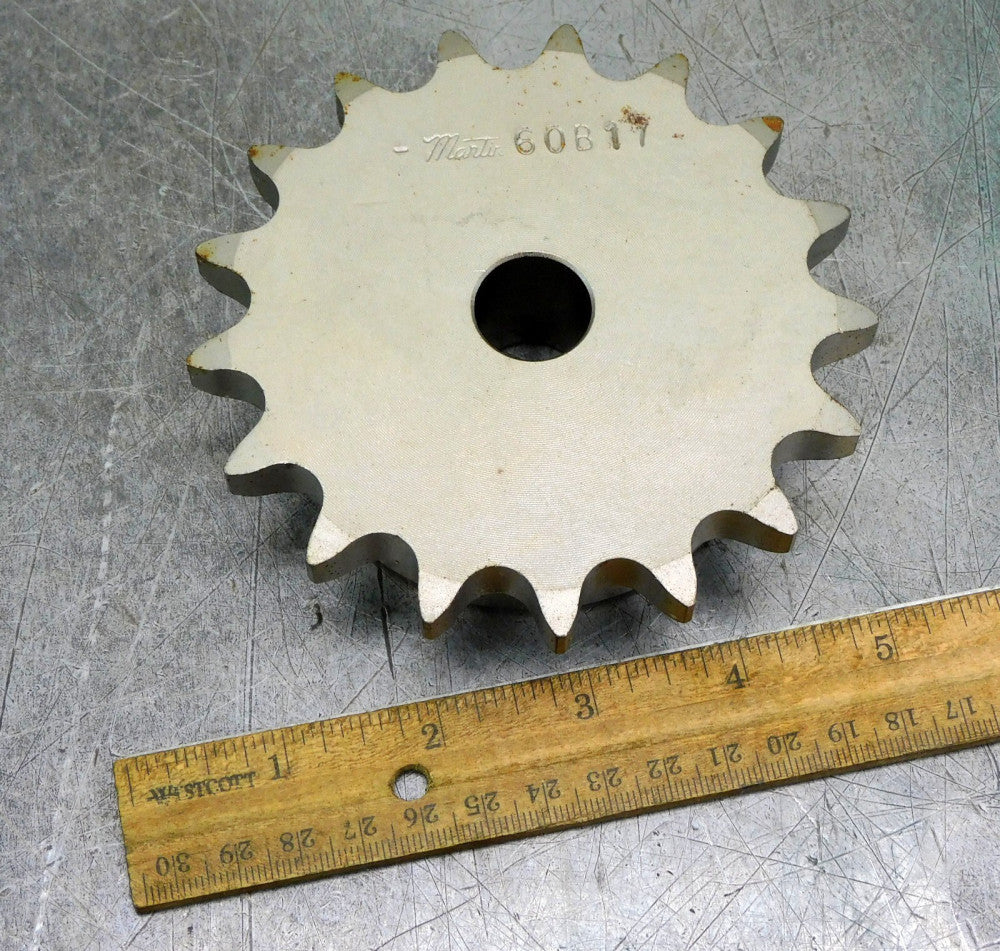 Martin 60B17 Roller Chain Sprocket #60 17 Teeth 3/4" Bore