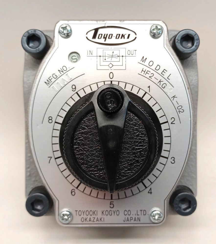 Toyooki HF2-KG2K-02 Hydraulic Control Flow Valve HF2KG2K02 0-10 Toyo-Oki Kogyo
