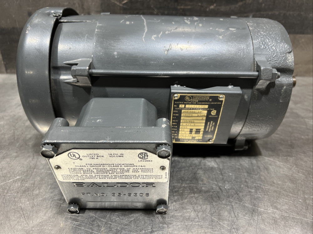Baldor Hazardous Location 35E380-87 Motor 1HP 3Ph 230/460V 1725RPM Nos Surplus