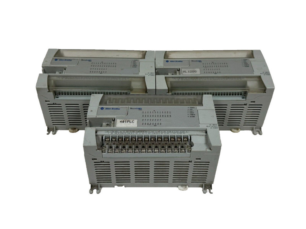 LOT OF 3 MICROLOGIX 1200 CONTROLLERS 1762-L40BWA SER. C REV. G PRE-OWNED SURPLUS