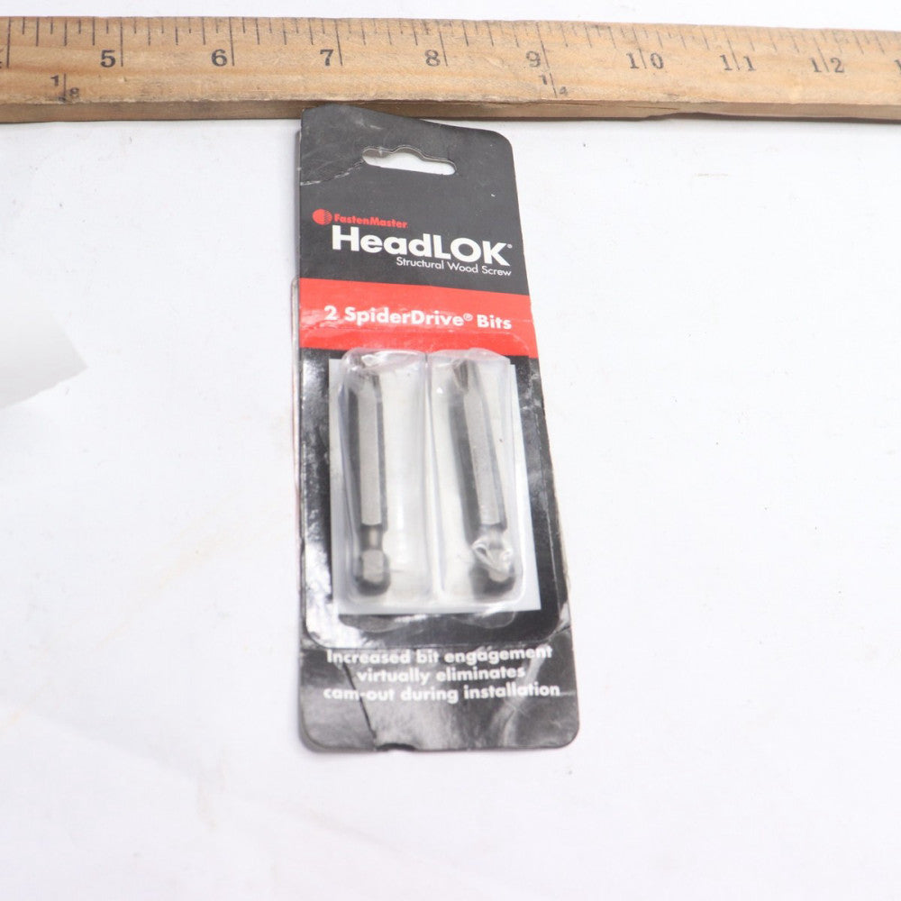 (2-Pk) Fasten Master Heavy Duty Flat Head Spider Drive Bit