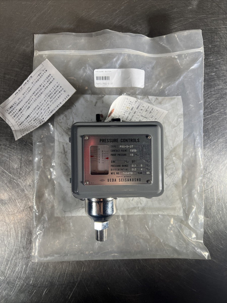 Nos Surplus UEDA SEISKUSHO P5S-5-3T PRESSURE SWITCH P5S53T