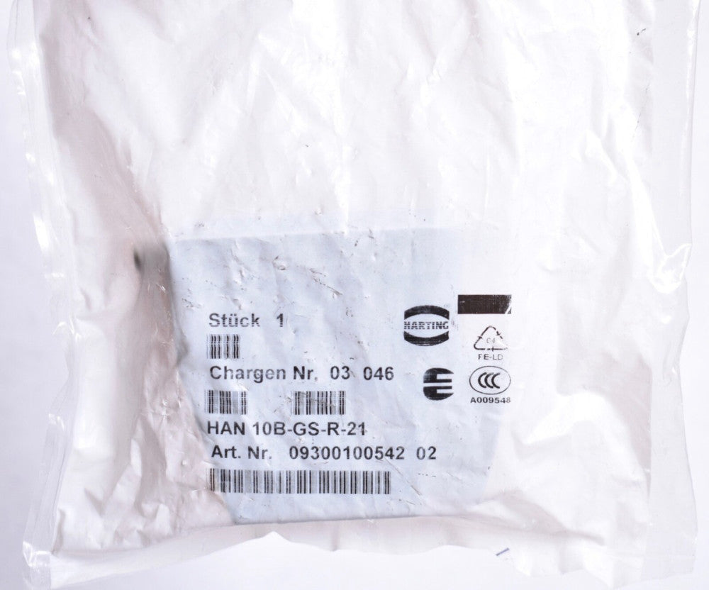 Harting HAN 10B Hood Side Entry Single Lever 2 Peg PG Thread  09300100542