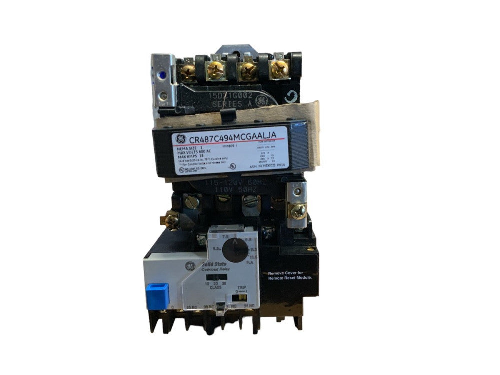 General Electric Products CR487C494MCGAALJA STARTER. MAXS VOLTS 600AC,MAX APS 18