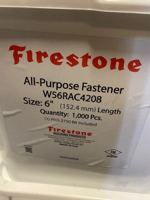 Firestone All Purpose Fastener W56rac4208 6"(152.4mm) Length 1000 Pcs (NEW)