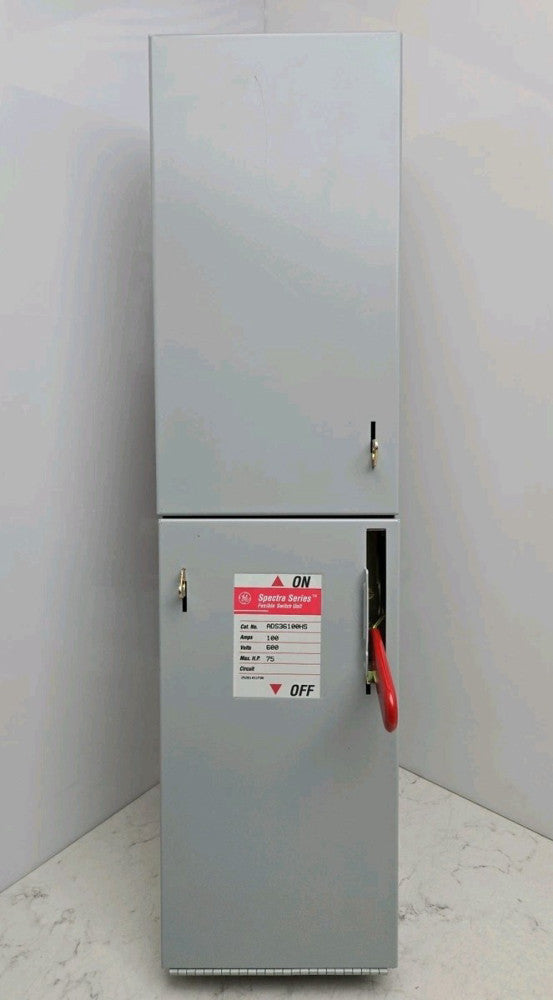 GE ADS36100HS Spectra Fusible Panelboard Switch 100A Amps 600V 3 Pole Used 