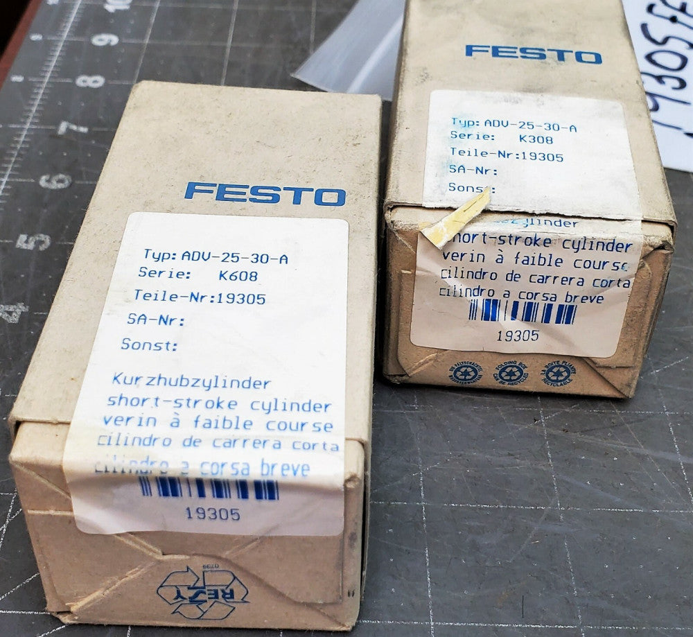 FESTO 19305 Double Acting Short Stroke Cylinder ADV-25-30-A [OFB7]
