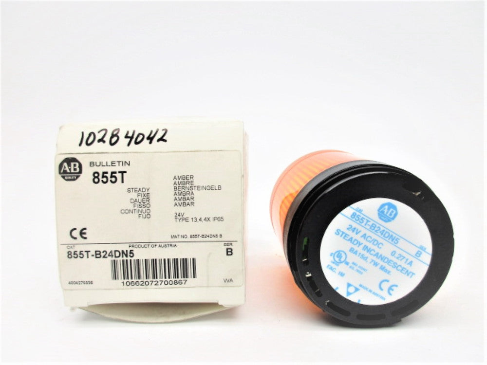 ALLEN BRADLEY 855T-B24DN5 SER. B 24VAC/DC 0.271A ( WH) NSMP