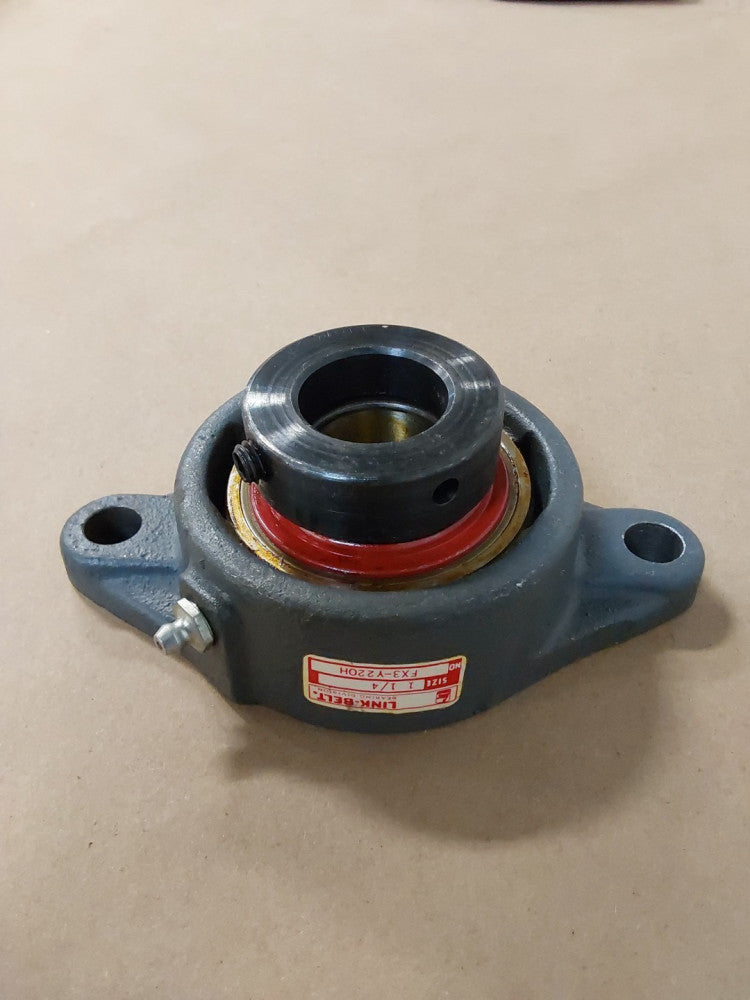 Link-Belt FX3-Y220H 1 1/4" Flange Mounted 2 Bolt Ball Bearing, Cast Iron 