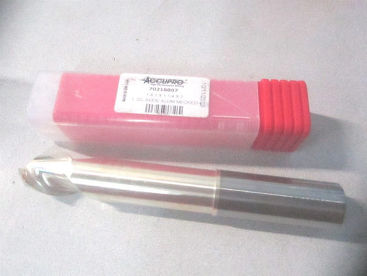 (314431) 1" x 1-1/4" x 1" x 7" OAL Solid Carbide 2Fl RH Ball End Mill 
