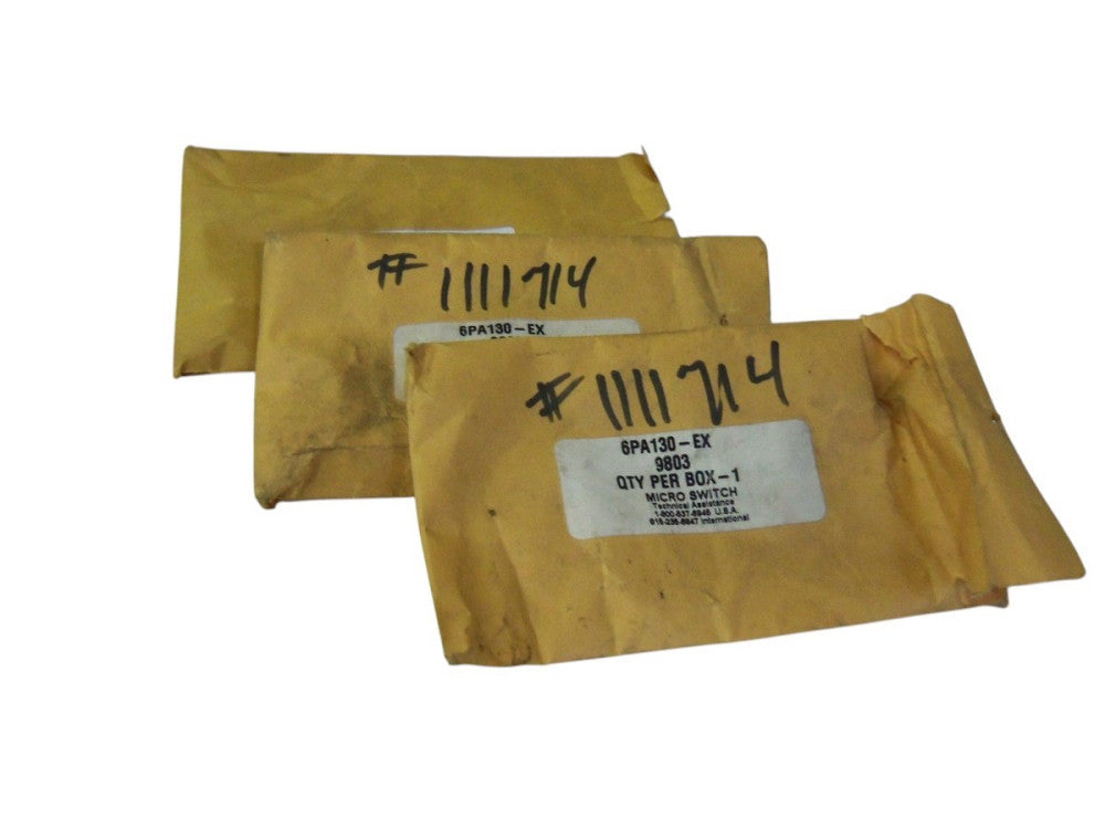 LOT OF 3  MICROSWITCH 6PA130-EX NSNP