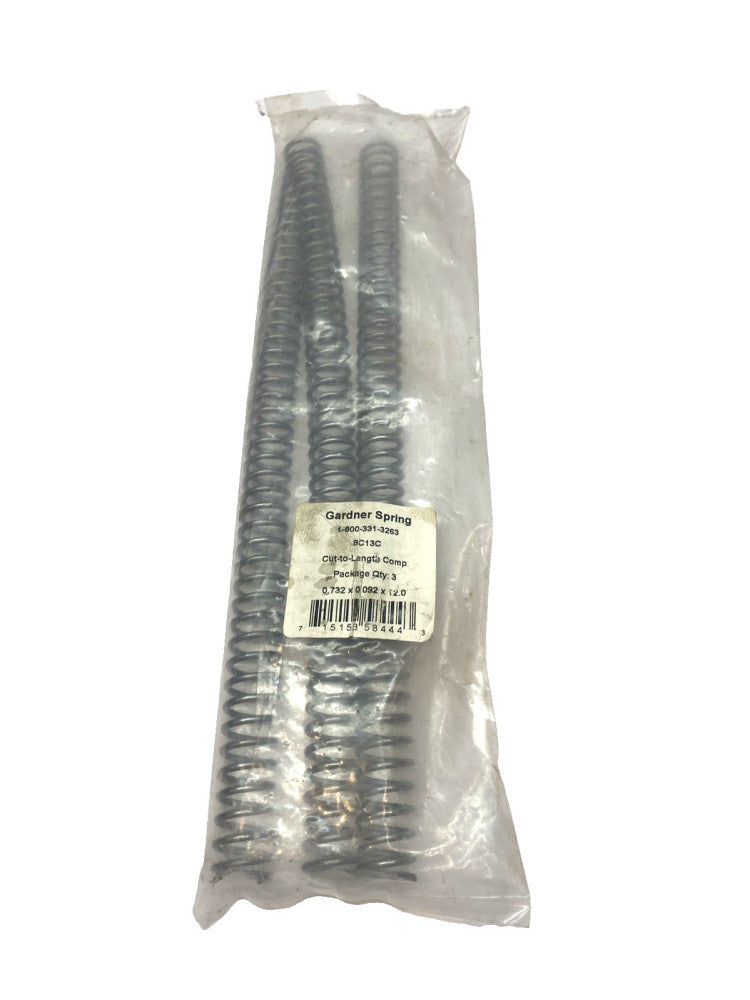 GARDNER SPRING 8C13C Cut‑to‑Length Compression Spring PKG OF 3