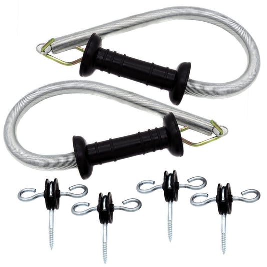 2 Set of Electric Fence Spring Gate Handles Kit, Electric Fence Handle Set wi...